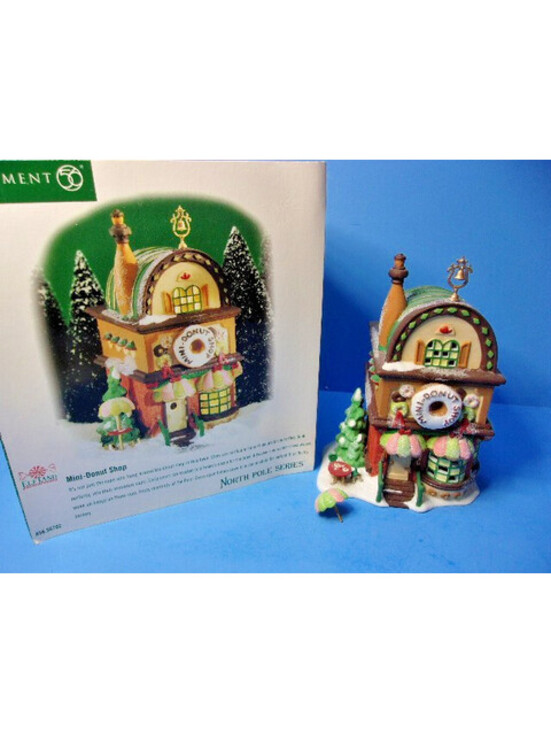 Department 56 Other - Dept 56 Mini Donut Shop North Pole Elf Land Series Village Lighted House IOB